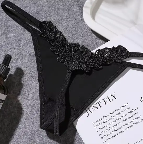Lingerie sexy femme dentelle sous-vêtements transparents fée broderie bref ensembles kit de soutien-