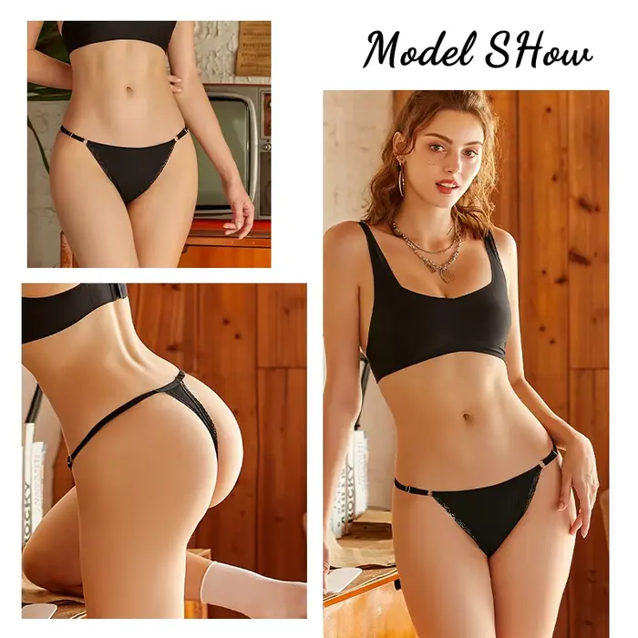 tangá Sexy bavlna s nastaviteľnou opasok pre ženy, bezšvové nohavičky, priedušné, nízky pás, spodná bielizeň ženský, mäkký, pevný, dokument, intímny