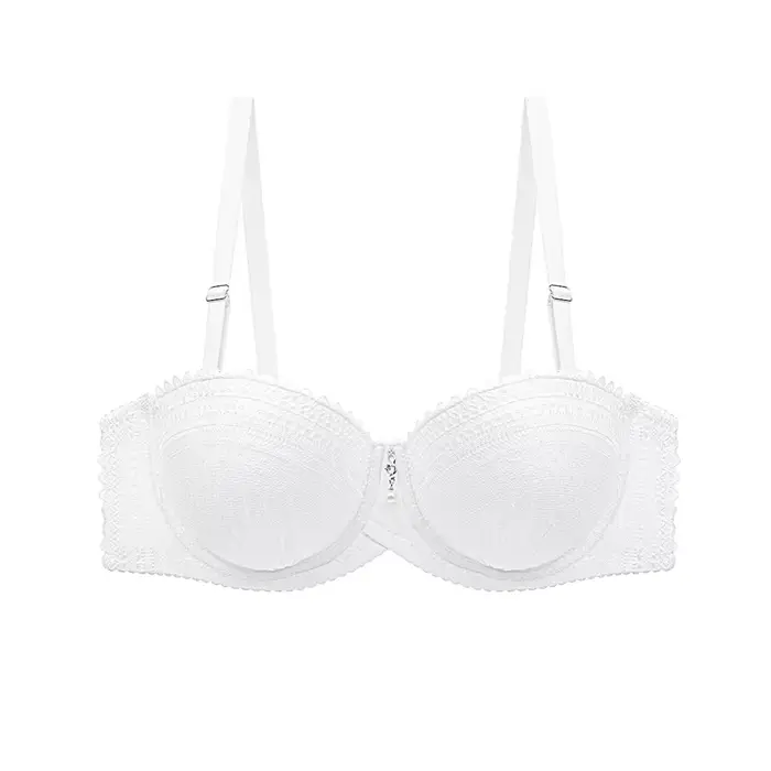 Push-up polokabátková krajková podprsenka pre ženy