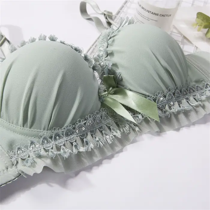 Dámska čipka podprsenka Set, spodná bielizeň Sexy, Dámska podprsenka, mäkká a roztomilá spodná bielizeň, mäkká a priedušná spodná bielizeň Set, Sexy podprsenka Brief