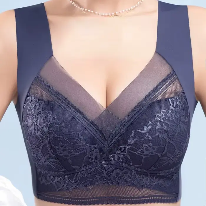 Dámska veľká push-up podprsenka z ľadového hodvábu