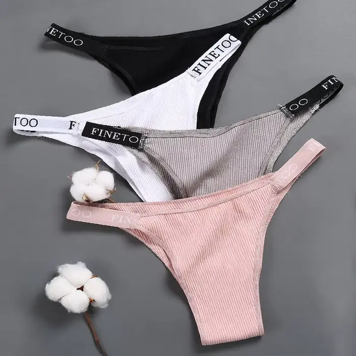 3 kusy / set bavlnené nohavičky nohavičky dámske spodky žena Sexy nohavičky tangá dámske nohavičky spodná bielizeň jednofarebné spodná bielizeň intímne