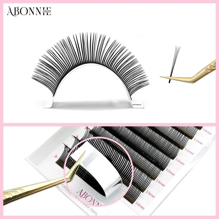 Abonnie Angel Lashes – Individuálne predpripravené riasy v tvare kvetu 5D