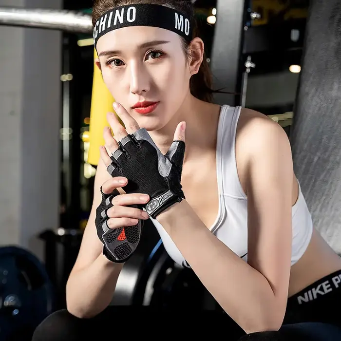 Posilňovacie rukavice Fitness tréning bez prstov ženy muži kulturistika cvičenie športové